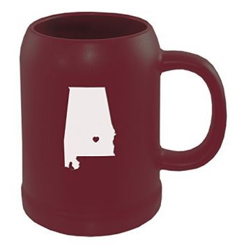 22 oz Ceramic Stein Coffee Mug - I Heart Alabama - I Heart Alabama