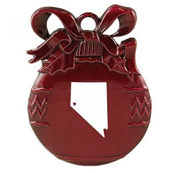 Pewter Christmas Bulb Ornament - I Heart Nevada - I Heart Nevada