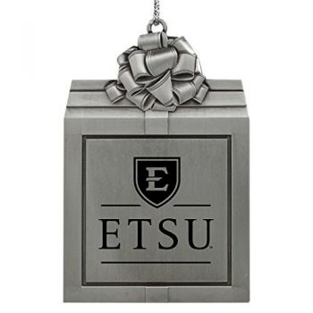 Pewter Gift Box Ornament - ETSU Buccaneers