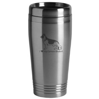 16 oz Stainless Steel Insulated Tumbler  - I Love My German Shepard