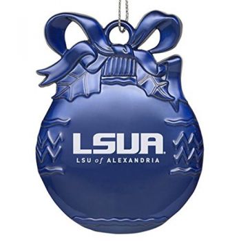 Pewter Christmas Bulb Ornament - LSUA Generals