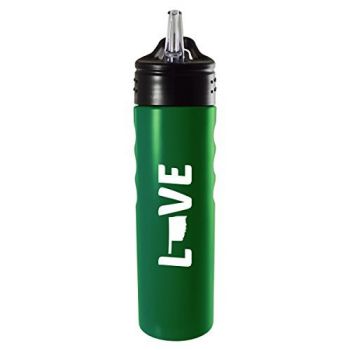 24 oz Stainless Steel Sports Water Bottle - Oklahoma Love - Oklahoma Love