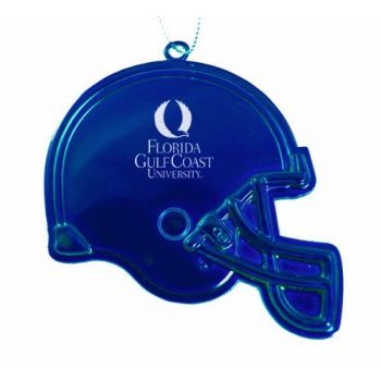 Football Helmet Pewter Christmas Ornament - Florida Gulf Coast Eagles