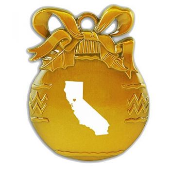 Pewter Christmas Bulb Ornament - I Heart California - I Heart California
