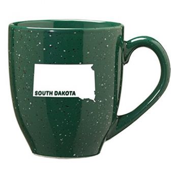 16 oz Ceramic Coffee Mug with Handle - South Dakota State Outline - South Dakota State Outline