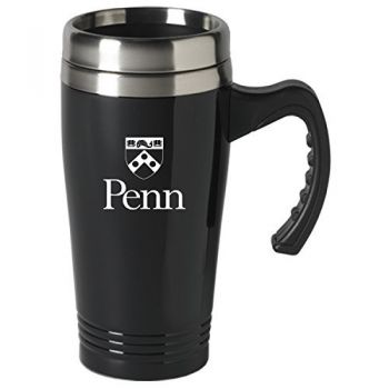 16 oz Stainless Steel Coffee Mug with handle - Penn Quakers