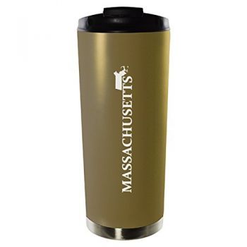 16 oz Vacuum Insulated Tumbler with Lid - Massachusetts State Outline - Massachusetts State Outline