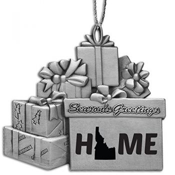 Pewter Gift Display Christmas Tree Ornament - Idaho Home Themed - Idaho Home Themed
