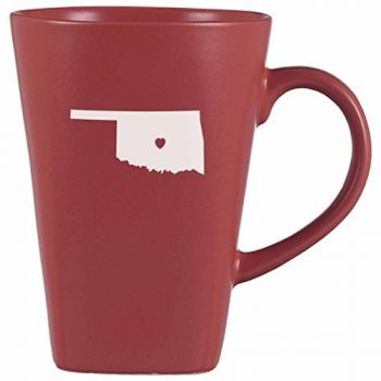 14 oz Square Ceramic Coffee Mug - I Heart Oklahoma - I Heart Oklahoma