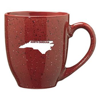 16 oz Ceramic Coffee Mug with Handle - North Carolina State Outline - North Carolina State Outline