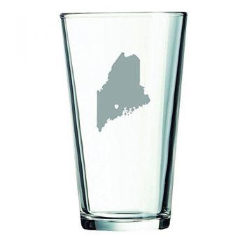 16 oz Pint Glass  - I Heart Maine - I Heart Maine