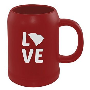 22 oz Ceramic Stein Coffee Mug - South Carolina Love - South Carolina Love