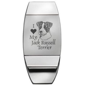 Stainless Steel Money Clip  - I Love My Jack Russel Terrier