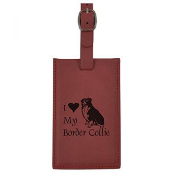 Travel Baggage Tag with Privacy Cover  - I Love My Border Collie