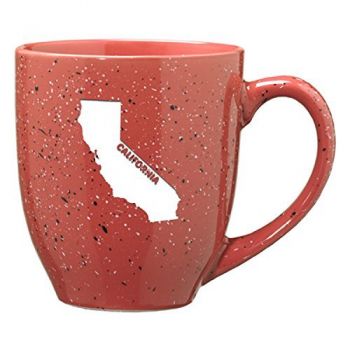 16 oz Ceramic Coffee Mug with Handle - California State Outline - California State Outline