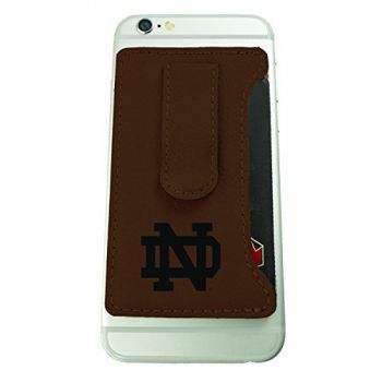 Cell Phone Card Holder Wallet with Money Clip - Notre Dame Fighting Irish