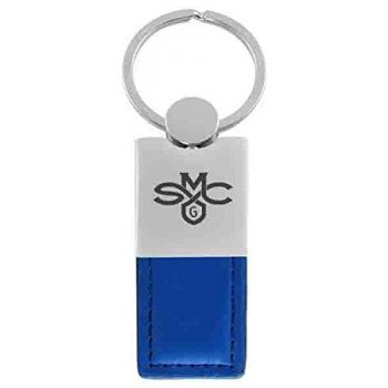 Modern Leather and Metal Keychain - St. Mary's Gaels