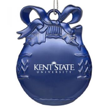 Pewter Christmas Bulb Ornament - Kent State Eagles