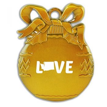 Pewter Christmas Bulb Ornament - Washington Love - Washington Love