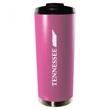 16 oz Vacuum Insulated Tumbler with Lid - Tennessee State Outline - Tennessee State Outline
