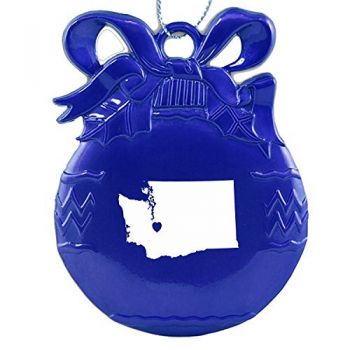 Pewter Christmas Bulb Ornament - I Heart Washington - I Heart Washington