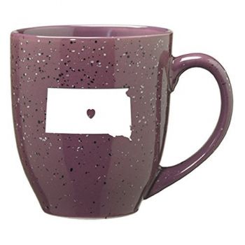 16 oz Ceramic Coffee Mug with Handle - I Heart South Dakota - I Heart South Dakota