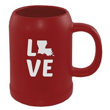 22 oz Ceramic Stein Coffee Mug - Louisiana Love - Louisiana Love