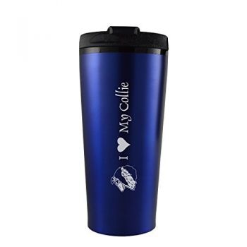 16 oz Insulated Tumbler with Lid  - I Love My Collie
