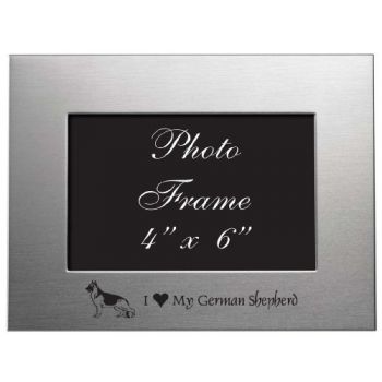 4 x 6  Metal Picture Frame  - I Love My German Shepard