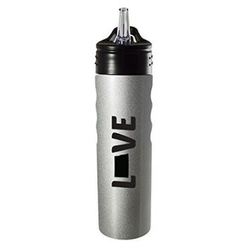 24 oz Stainless Steel Sports Water Bottle - North Dakota Love - North Dakota Love