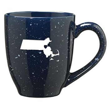 16 oz Ceramic Coffee Mug with Handle - I Heart Massachusetts - I Heart Massachusetts