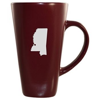 16 oz Square Ceramic Coffee Mug - I Heart Mississippi - I Heart Mississippi