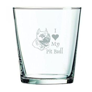 13 oz Cocktail Glass  - I Love My Pit Bull
