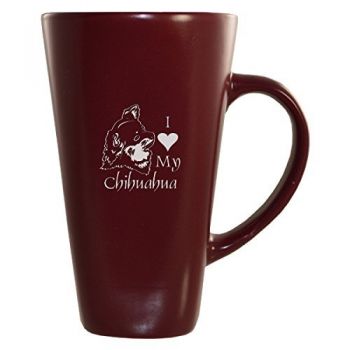 16 oz Square Ceramic Coffee Mug  - I Love My Chihuahua
