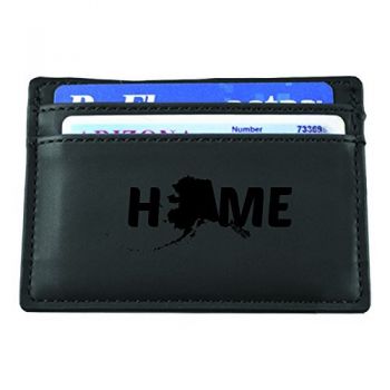 Slim Wallet with Money Clip - Alaska Home Themed - Alaska Home Themed