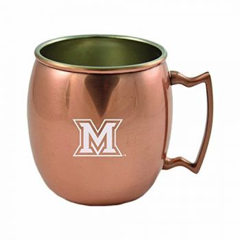 16 oz Stainless Steel Copper Toned Mug - Miami RedHawks