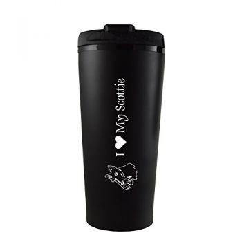 16 oz Insulated Tumbler with Lid  - I Love My Scottish Terrier