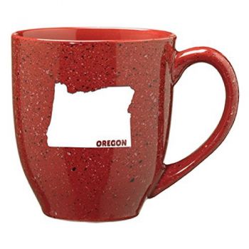 16 oz Ceramic Coffee Mug with Handle - Oregon State Outline - Oregon State Outline