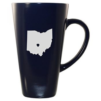 16 oz Square Ceramic Coffee Mug - I Heart Ohio - I Heart Ohio