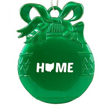 Pewter Christmas Bulb Ornament - Ohio Home Themed - Ohio Home Themed