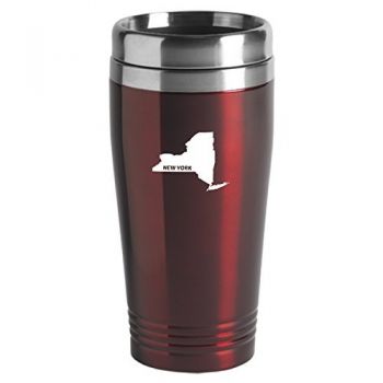 16 oz Stainless Steel Insulated Tumbler - New York State Outline - New York State Outline