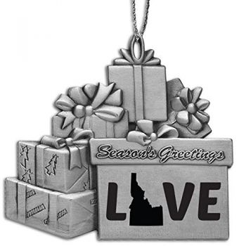 Pewter Gift Display Christmas Tree Ornament - Idaho Love - Idaho Love