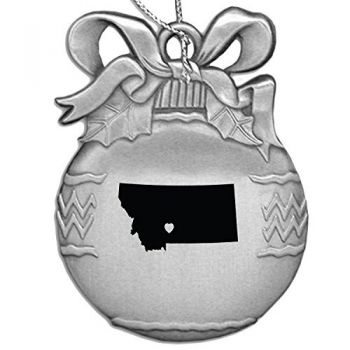 Pewter Christmas Bulb Ornament - I Heart Montana - I Heart Montana