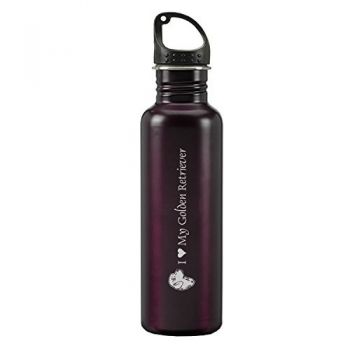24 oz Reusable Water Bottle  - I Love My Golden Retriever