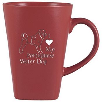 14 oz Square Ceramic Coffee Mug  - I Love My Portuguese Water Dog