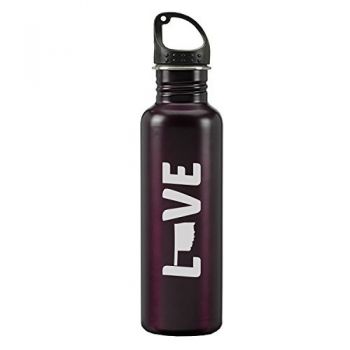 24 oz Reusable Water Bottle - Oklahoma Love - Oklahoma Love