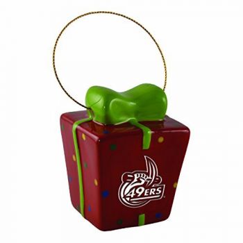Ceramic Gift Box Shaped Holiday - UNC Charlotte 49ers