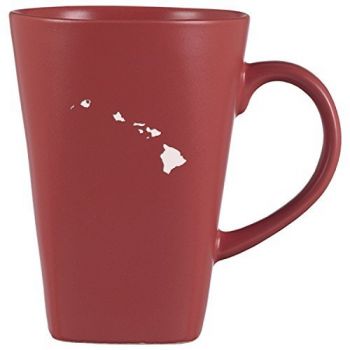 14 oz Square Ceramic Coffee Mug - I Heart Hawaii - I Heart Hawaii