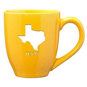 16 oz Ceramic Coffee Mug with Handle - Texas State Outline - Texas State Outline
