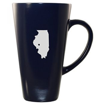 16 oz Square Ceramic Coffee Mug - I Heart Illinois - I Heart Illinois